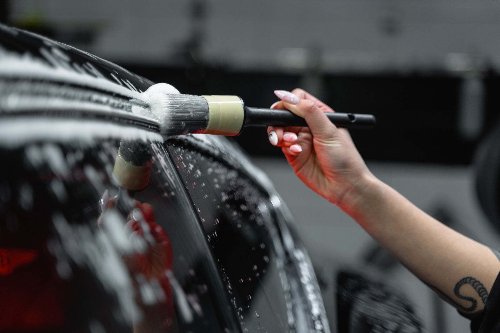 Exterieur wordt gewassen